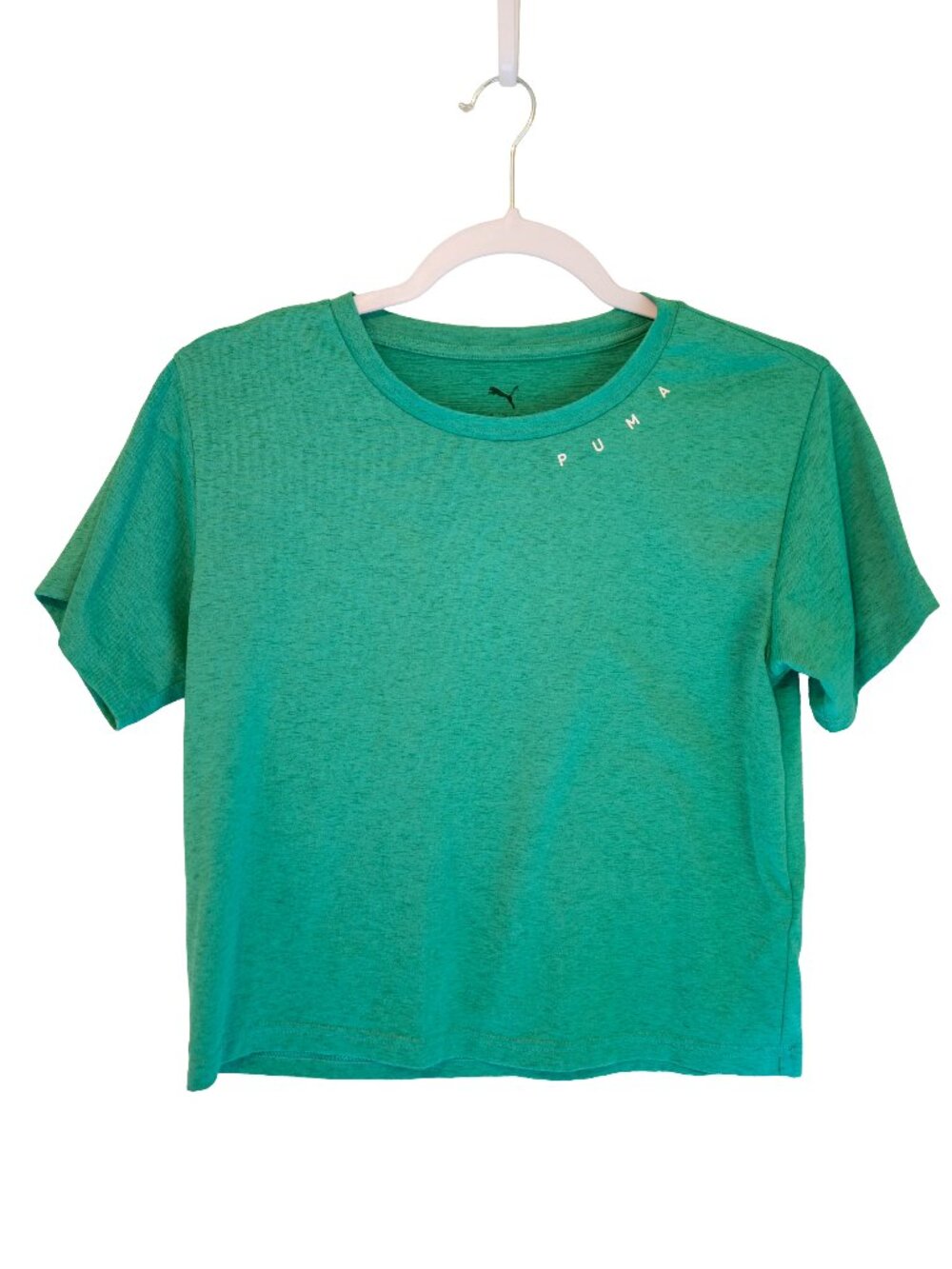 Like New Puma Teal Green Crop Top - Size Small - Boxy Fit